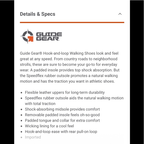 NWT/ NEW Guide Gear Mens Hook & Loop Walking Shoes - Picture 7 of 8